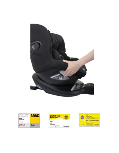 BB-C1801KACOL000,Joie - Scaun auto i-Spin 360° Coal, nastere - 105 cm, testat ADAC