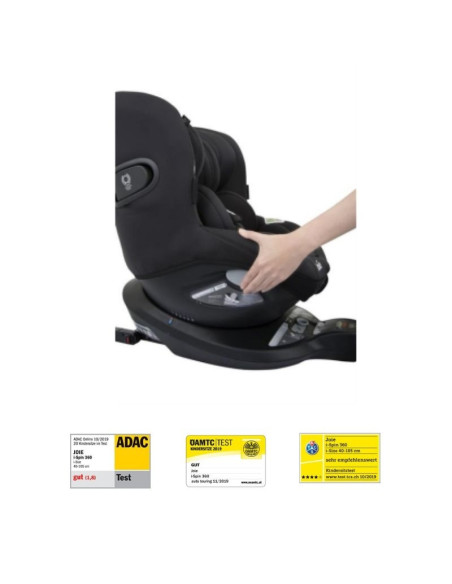 BB-C1801KACOL000,Joie - Scaun auto i-Spin 360° Coal, nastere - 105 cm, testat ADAC