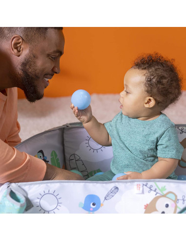 BB-12624,Bright Starts - Salteluta de activitati 5 in 1 Gym & Ball Pit Totally Tropical