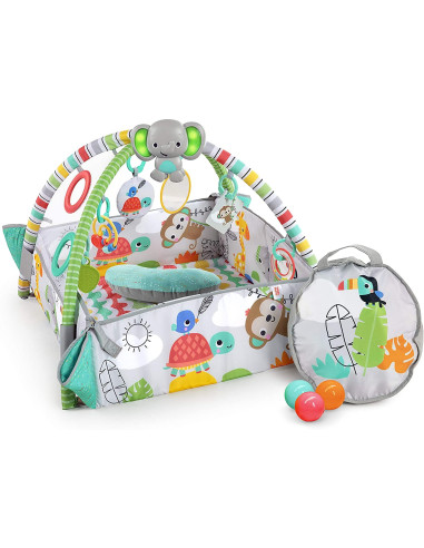 BB-12624,Bright Starts - Salteluta de activitati 5 in 1 Gym & Ball Pit Totally Tropical