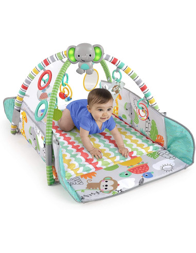 BB-12624,Bright Starts - Salteluta de activitati 5 in 1 Gym & Ball Pit Totally Tropical
