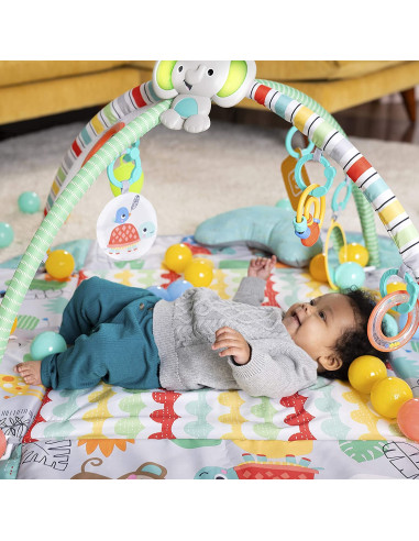 BB-12624,Bright Starts - Salteluta de activitati 5 in 1 Gym & Ball Pit Totally Tropical