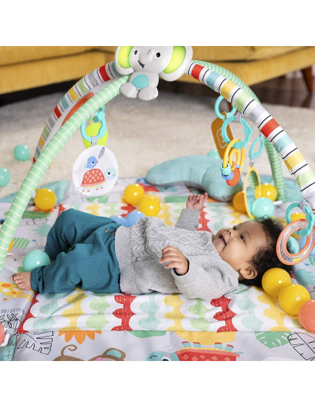 BB-12624,Bright Starts - Salteluta de activitati 5 in 1 Gym & Ball Pit Totally Tropical