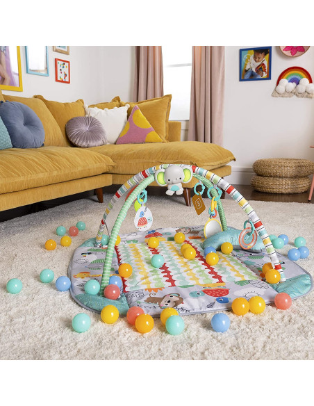 BB-12624,Bright Starts - Salteluta de activitati 5 in 1 Gym & Ball Pit Totally Tropical