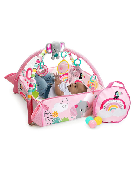 BB-12625,Bright Starts - Salteluta de activitati 5 in 1 Gym & Ball Pit Rainbow Tropics