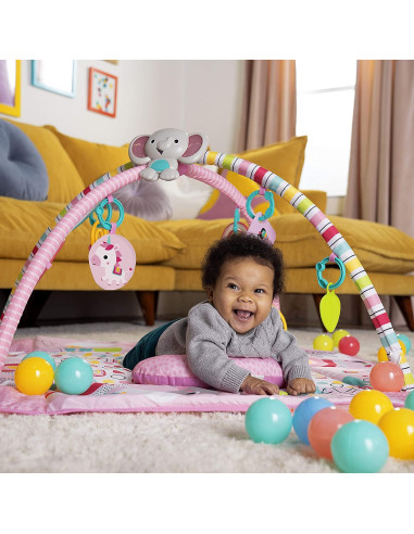 BB-12625,Bright Starts - Salteluta de activitati 5 in 1 Gym & Ball Pit Rainbow Tropics