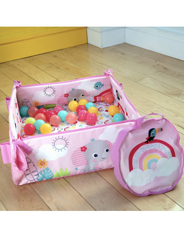 BB-12625,Bright Starts - Salteluta de activitati 5 in 1 Gym & Ball Pit Rainbow Tropics