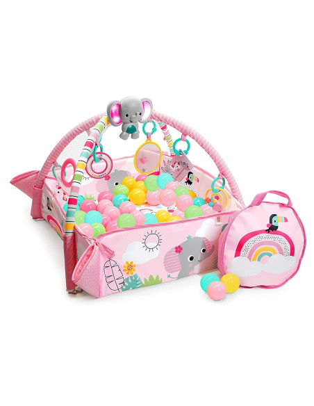 BB-12625,Bright Starts - Salteluta de activitati 5 in 1 Gym & Ball Pit Rainbow Tropics