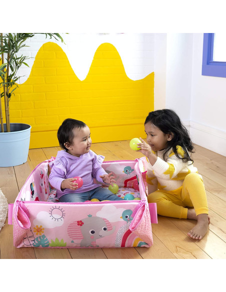 BB-12625,Bright Starts - Salteluta de activitati 5 in 1 Gym & Ball Pit Rainbow Tropics