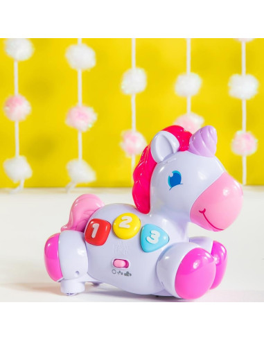 BB-10307,Bright Starts - Jucarie Unicornul magic Rock & Glow