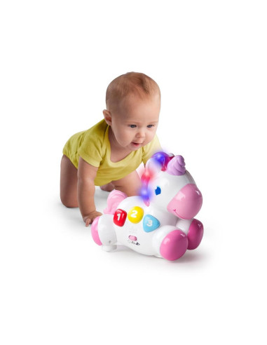 BB-10307,Bright Starts - Jucarie Unicornul magic Rock & Glow
