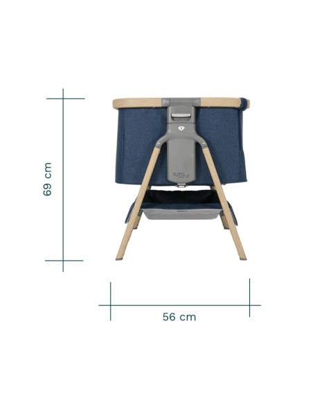 BB-211205/3596,Tutti Bambini – Patut 2 in 1 co-sleeper CoZee Oak & Sterling Silver