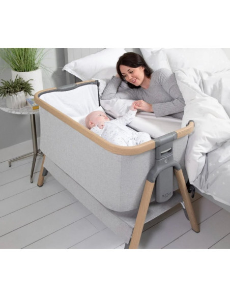 BB-211205/3596,Tutti Bambini – Patut 2 in 1 co-sleeper CoZee Oak & Sterling Silver