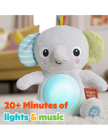BB-12498,Bright Starts - Jucarie interactiva Hug a Bye Baby Elephant BB-12498,Bright Starts - Jucarie interactiva Hug a Bye Baby Elephant