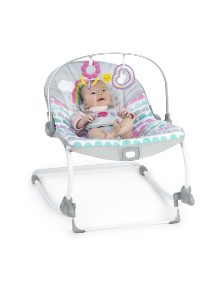 BB-13030,Bright Starts - Balansoar Rosy Rainbow 2 în 1