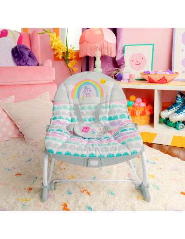 BB-13030,Bright Starts - Balansoar Rosy Rainbow 2 în 1