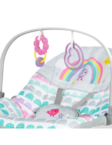 BB-13030,Bright Starts - Balansoar Rosy Rainbow 2 în 1