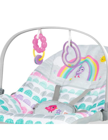 BB-13030,Bright Starts - Balansoar Rosy Rainbow 2 în 1
