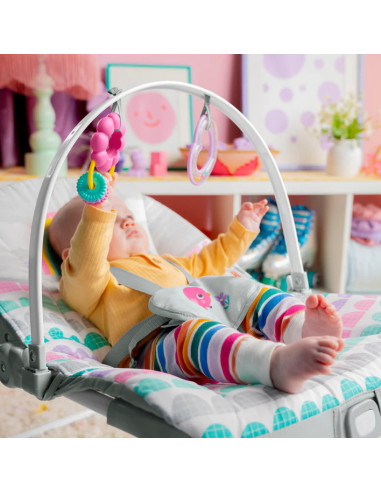 BB-13030,Bright Starts - Balansoar Rosy Rainbow 2 în 1