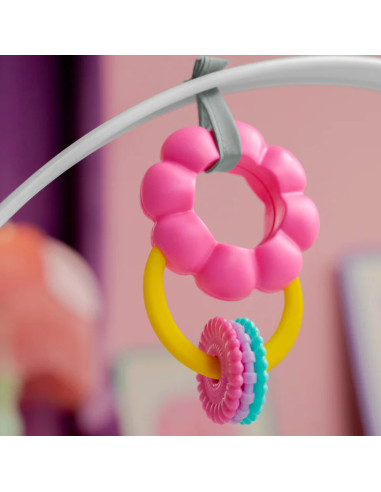 BB-13030,Bright Starts - Balansoar Rosy Rainbow 2 în 1