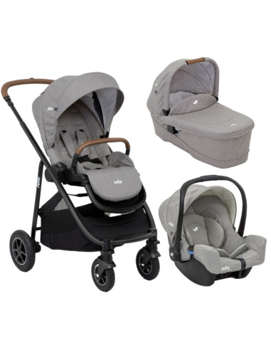BB-C0911AGPEB000SET,Joie - Carucior pentru copii multifunctional 3 in 1 Versatrax Gray/Pebble (Carucior Versatrax Gray Flannel+ 