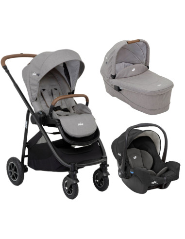 BB-C0911AGSHA000set,Joie - Carucior pentru copii multifunctional 3 in 1 Versatrax Gray/Shale (Carucior Versatrax Gray Flannel+ L