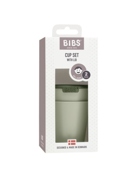 BB-4310250,BIBS - Set 2 pahare pentru bebe, Sage