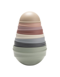 BB-4100100,BIBS - Jucaria Turnul Wobbly, Pastel Rainbow 2