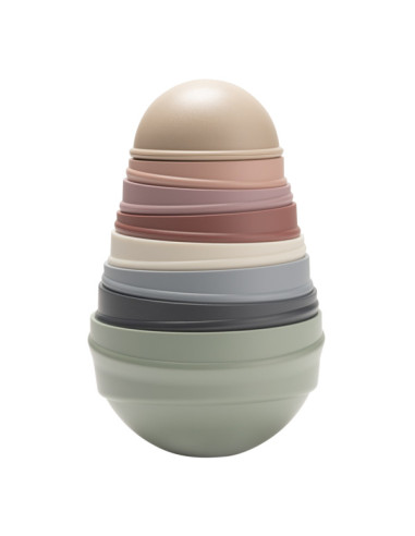 BB-4100100,BIBS - Jucaria Turnul Wobbly, Pastel Rainbow