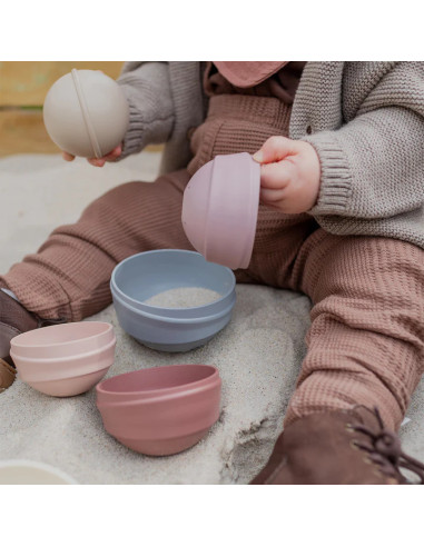 BB-4100100,BIBS - Jucaria Turnul Wobbly, Pastel Rainbow