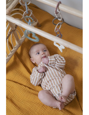 BB-900238,BIBS - Set 12 inele multifunctionale, Sand/Dark Oak/Vanilla