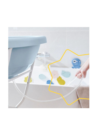 BB-B019804,Badabulle- Set suport pentru cadita si furtun de scurgere, pentru cadita in forma de balena