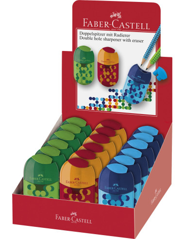 FC183517,Ascutitoare cu radiera two tone cul asortate faber-castell