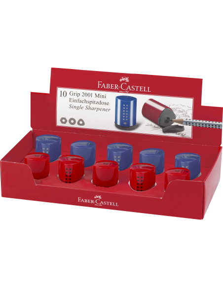 FC183710,Ascutitoare grip 2001 mini rosu/albastru faber-castell