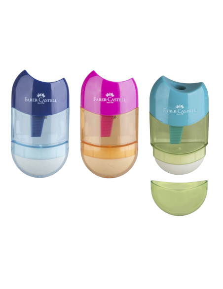 FC183604,Ascutitoare plastic cu radiera trend 2019 faber-castell