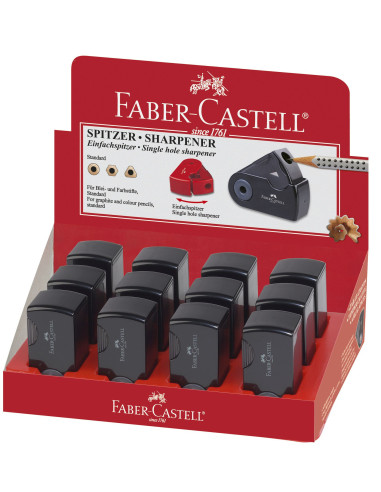 FC182710,Ascutitoare plastic simpla sleeve-mini neagra faber-castell