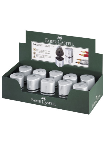 FC183800,Ascutitoare tripla grip 2001 gri faber-castell.