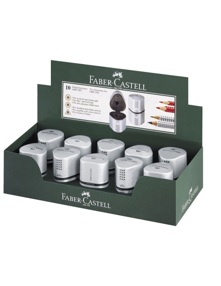 FC183800,Ascutitoare tripla grip 2001 gri faber-castell.