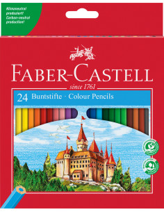 FC120124,Creioane colorate 24 culori Faber-Castell