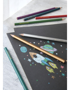 Creioane colorate metalizate FABER-CASTELL FC201583, 10 culori 2
