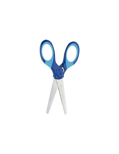 FC181549,Foarfeca scolara cu protectie grip albastra faber-castell