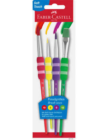 FC481600,Set 4 pensule soft touch faber-castell