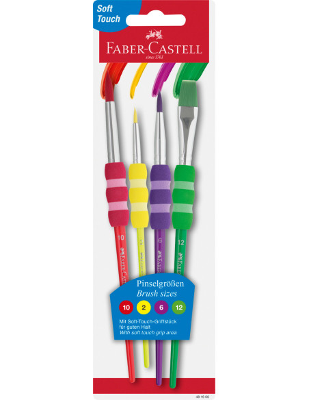 FC481600,Set 4 pensule soft touch faber-castell