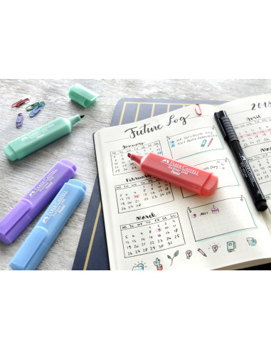 FC154655,Textmarker portocaliu apricot pastel 1546 faber-castell