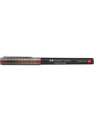 FC348321,Roller free ink 1.5mm rosu faber-castell