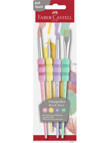 FC481620,Set 4 pensule soft touch pastel faber-castell