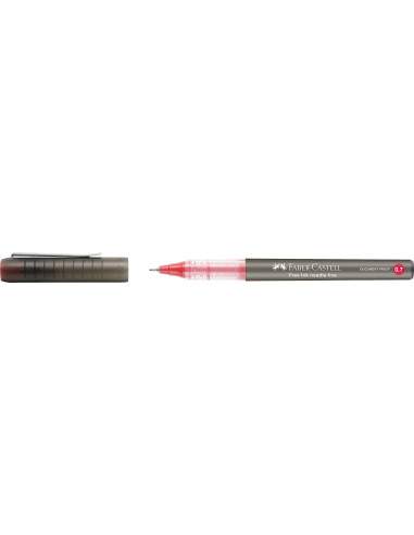 FC348221,Roller free ink needle 0.7mm rosu faber-castell