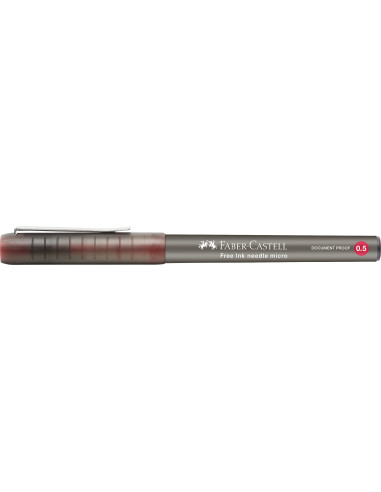 FC348603,Roller free ink needle 0.5mm rosu faber-castell