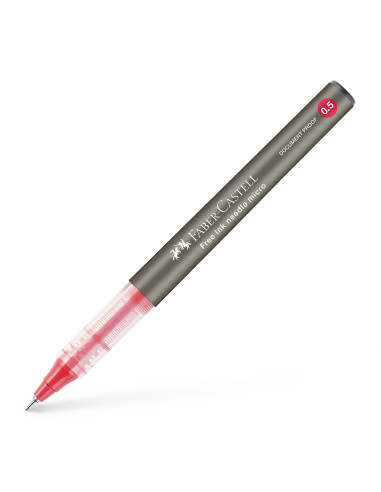 FC348603,Roller free ink needle 0.5mm rosu faber-castell
