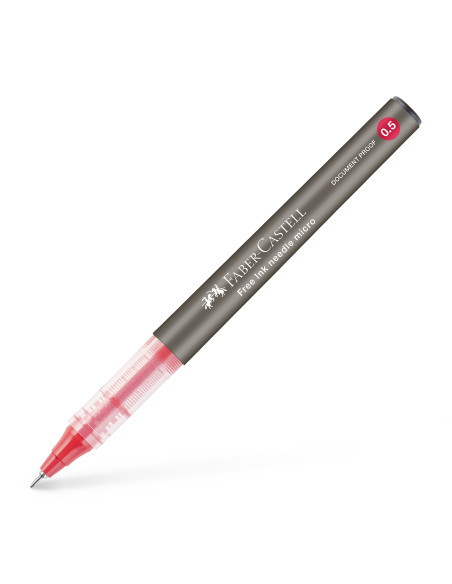 FC348603,Roller free ink needle 0.5mm rosu faber-castell